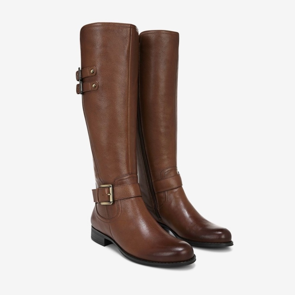 Naturalizer Size 6.5 Brown Tall Leather Riding Boots